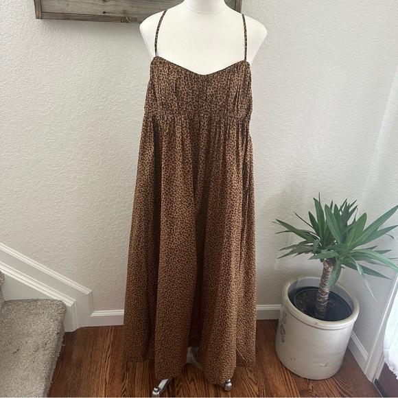 J. Crew Dresses & Skirts - J. Crew Cotton voile empire-waist dress‎ in leopard print Ladies size XL